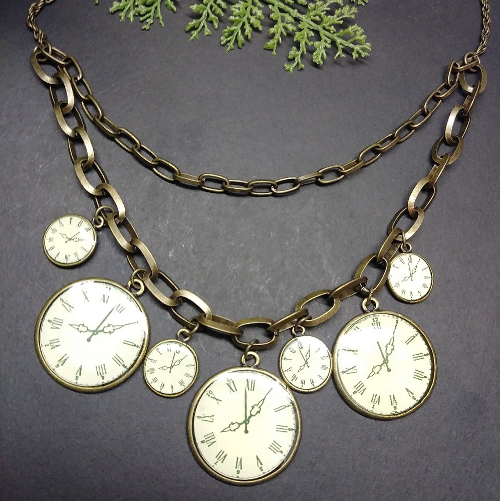 Steampunk Timeclock Necklace